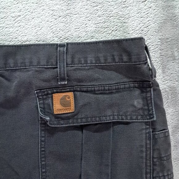 Vintage Carhartt B81 Canvas Cargo Shorts Men 41x8, Tag 44 Black Fade Utility - Picture 13 of 13